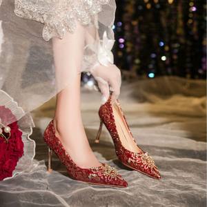 Zapatos de boda estilo francés para novias a la moda, zapatos de tacón alto para mujer, cómodos y elegantes, con tacones delgados. - Product Image 5