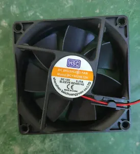 사용자 정의 작은 플라스틱 원형 프레임 8025mm 산업용 팬 80x80x25mm 12V DC 브러시리스 축 방향 냉각 팬