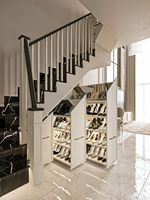 Ensemble d'armoires d'escalier gain de place meubles de maison intérieur sous escalier armoires Solution de stockage pour sous l'escalier