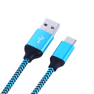 Cable de datos USB tipo C Lung Kay de 2 m, trenzado de nailon, color rojo rosa, para teléfono móvil y computadora - Product Image 5