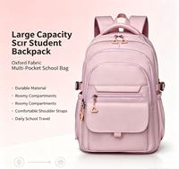 Sac à dos coréen multifonctionnel grande capacité pour étudiants, hommes et femmes, imperméable, en tissu Oxford, pour ordinateur portable