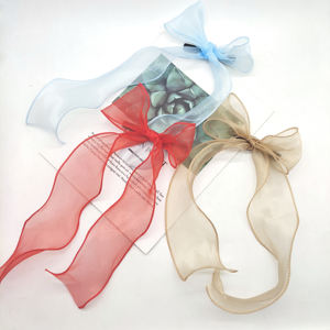 MIO, venta al por mayor, pinza de pelo con lazo nupcial, accesorios de moda para mujer, tela de Organza hecha a mano, talla grande, 13 colores, lazos, pinza de pelo - Product Image 6