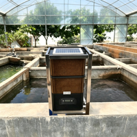Distributeur automatique de nourriture pour poissons solaire avec minuterie, grande capacité pour bassin