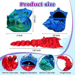 Bán buôn tùy chỉnh có thể tháo rời nhựa 3D in ẩn sĩ cua và động vật khủng long lấy cảm hứng từ đông lạnh dịch vụ OEM - Product Image 5