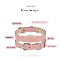 Colliers pour chien en cuir PU souple, boucle à dégagement rapide, pour chiens et chats de petite et moyenne taille, accessoires pour animaux de compagnie, classiques, confortables et réglables