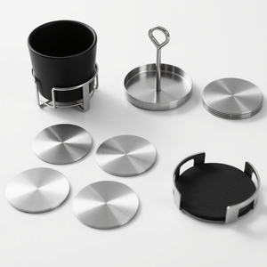 ที่รองแก้วโลหะทรงกลมเคลือบเงาทำจากสเตนเลสสตีลปรับแต่งโลโก้ได้ตามต้องการ - Product Image 6