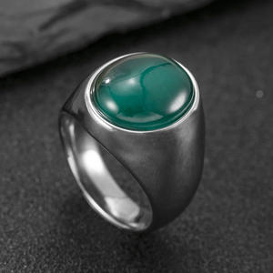 <span class=keywords><strong>Anello</strong></span> Ipoallergenico Che Non Sbiadisce Più Venduto all'Ingrosso in Acciaio Inossidabile con <span class=keywords><strong>Pietra</strong></span> Naturale Ovale Occhio di Tigre di Lusso Leggero per Donna e <span class=keywords><strong>Uomo</strong></span> - Product Image 6