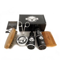 Kit de toilettage pour homme de haute qualité, nouveau et très vendu, avec brosse et peigne en bois pour la barbe