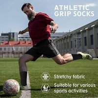Fabricant de chaussettes antidérapantes personnalisées Chaussettes de football à tube moyen Hommes Femmes Yoga Athletic Chaussettes Crew noires