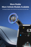 Support magnétique pour téléphone de voiture avec rotation à 360 degrés pour tableau de bord et écran de console centrale, support de navigation