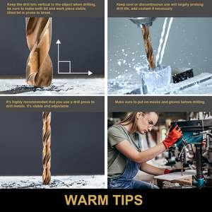 ชุดดอกสว่านโคบอลต์เจียรเต็มรูปแบบ19ชิ้น M35สว่านเจาะเหล็กความเร็วสูง2025ชิ้น - Product Image 2