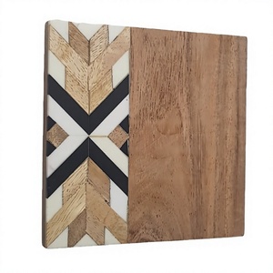 Luxury Style Customised Wood and <b>Resin</b> Coaster <b>Table</b> Decorate and Birthday Party Kitchenware Use Unique Design Office Party Used - Product Image 1