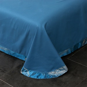American Style Jacquard Modal 4pcs <strong>Bedding</strong> Sets <strong>Royal</strong> <strong>Blue</strong> Hotel Textile Silky Comforter Duvet Cover Set - Product Image 6