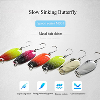 Nouvel Arrivage Spécial LUTAC Leurre de pêche artificiel en métal à coulée lente, type cuillère, à hameçon simple, spinnerbait, pour la pêche à la traîne 35mm/5g