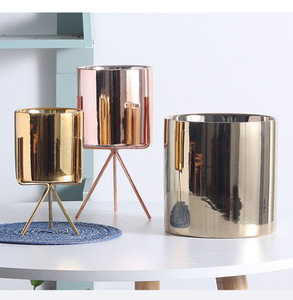 Florero <span class=keywords><strong>de</strong></span> cerámica pequeño para plantas <span class=keywords><strong>suculentas</strong></span>, macetas doradas <span class=keywords><strong>y</strong></span> plateadas para decoración del hogar, bonsái, gran oferta, 2023 - Product Image 5