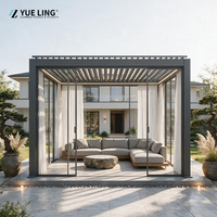 Pergola en aluminium sur mesure B2B avec toit à lames pour entrepreneurs et constructeurs, terrasse, jardin, structure en aluminium 6063