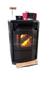 Équipement de chauffage intérieur pour la maison, poêle <span class=keywords><strong>à</strong></span> granulés de <span class=keywords><strong>bois</strong></span> autoportant noir, foyer, poêles, construction en acier durable, poêle <span class=keywords><strong>à</strong></span> granulés - Product Image 3