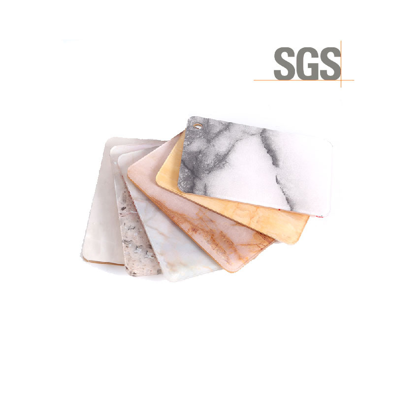 PMMA en plastique marbre semble feuilles de stratifié irisé décoration extrudé motifs de marbre feuilles de plexiglas