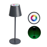 Lampe de table sans fil rechargeable par USB pour hôtel, lampe de table Poldina étanche avec interrupteur tactile pour chambre à coucher, hôtel, salon, restaurant