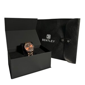 Montre élégante à cadran arabe noir avec un design à quartz d'inspiration militaire audacieux et une fonction classique - Product Image 5