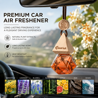 Diffuseur d'arômes pour voiture suspendu OEM à base d'huile avec bouchon en bois, parfum longue durée