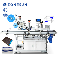 Machine d'étiquetage des coins de boîtes pliantes horizontales ZONESUN ZS-TB833R2 avec adhésif anti-effraction et scellage double face