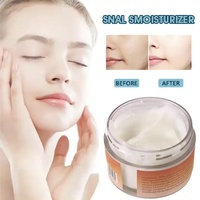 Crème Visage Anti-Âge au Collagène et à la Bave d'Escargot OEM/ODM, Acide Hyaluronique, Beurre de Karité, Crème Réparatrice pour Éclaircir et Hydrater