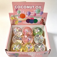 Nouvelle balle anti-stress en huile de coco, faite à la main, jouet sensoriel à presser, cadeau pour enfants