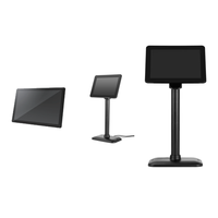 Écran d'affichage client LCD non tactile de 7 pouces sur pied, VGA/USB/en option, pour supermarché, restaurant, caisse, écran d'appel de file d'attente
