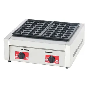 Hot duplo placas Japonês polvo bolas de gás grill/máquina do fabricante de takoyaki gás