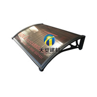 Auvent de fenêtre et auvent extérieur en polycarbonate écologique Smog Solution avec commande manuelle pour abri contre la pluie