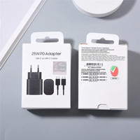 Adaptor USB C EPT2510 Pd 3.0 Pengisi Daya Dinding 25w Pengisian Super Cepat untuk Samsung Galaxy S25 S24 S23 Ultra Note 10