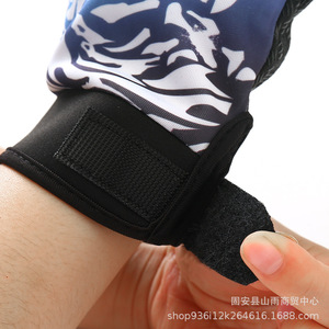 Fishing Gloves Half Finger <b>Nylon</b> Sublimation Print Sun Protection Non <b>Slip</b> For Sea Fishing Unisex One Size Fits All - Product Image 4