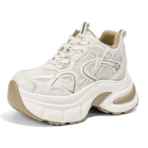 Nouvelle collection Printemps-Été 2026 : Baskets décontractées pour femmes, respirantes en maille, à semelle épaisse rehaussante, adaptées aux petites tailles - Product Image 3
