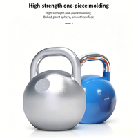 Kettlebell de compétition tout acier, acier peint or mat, équipement d'entraînement physique pour hommes et femmes