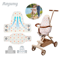 Cojín Ventilado Anjuny con Doble Ventilador para Cochecito de Bebé, Forro Transpirable con Flujo de Aire para Cochecito, Silla de Auto para Bebé