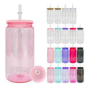 Magazzino USA può a forma di bicchieri da 16 once di plastica colorata in plastica tazza da 16oz bicchieri di plastica con coperchi pp per <span class=keywords><strong>caffè</strong></span> ghiacciato - Product Image 1