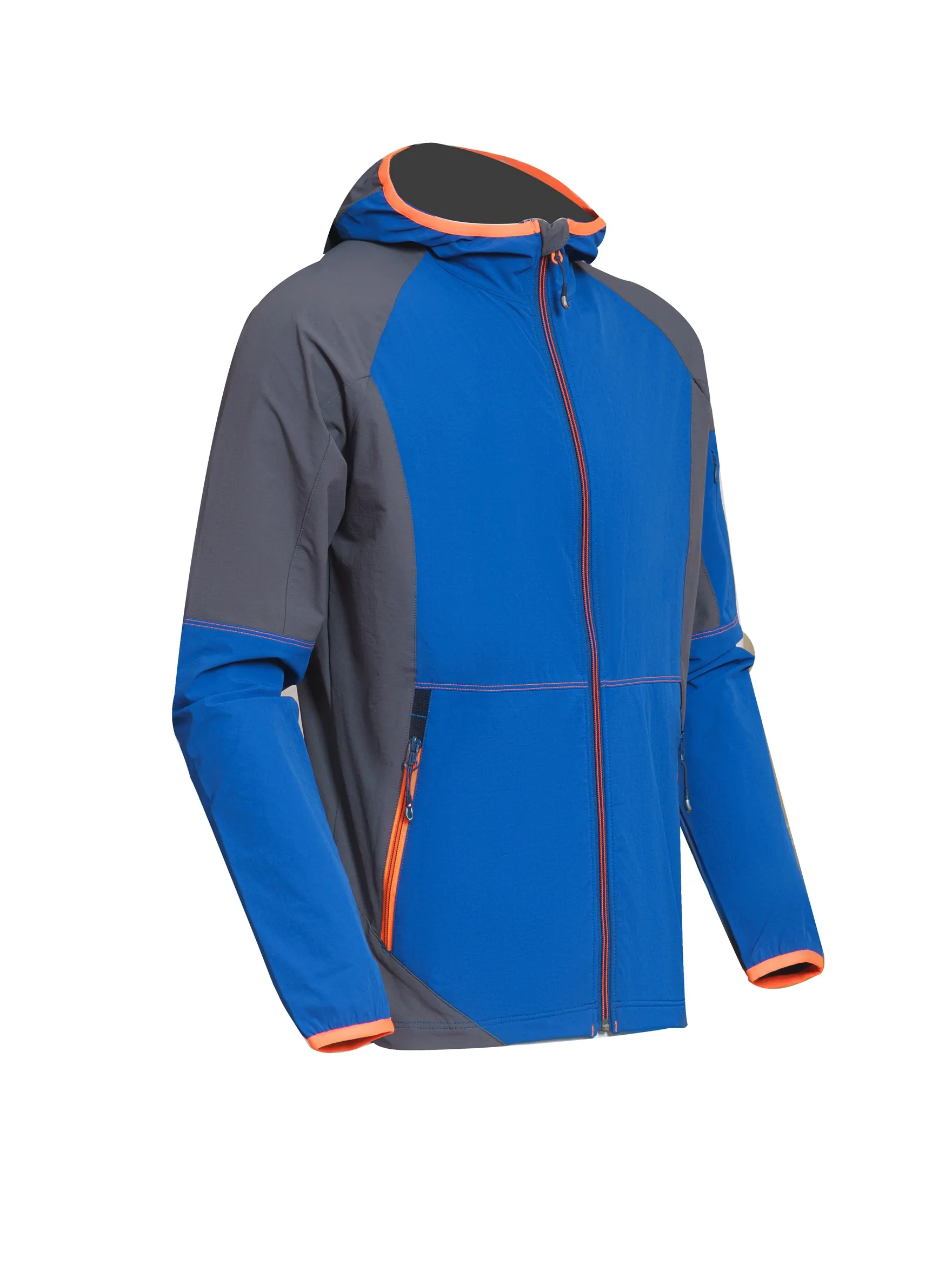 Wholesale Custom Logo 89% Nylon 11% Elastane Men Waterproof Quick Dry Outdoor Men Jacket for Climbing