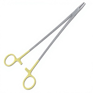 Portaagujas Quirúrgico Six Flowers/OEM F7-181 27.3cm con Recubrimiento de Titanio y Mordazas Texturizadas Clase I para Cirugía General CE ISO13485 - Product Image 3
