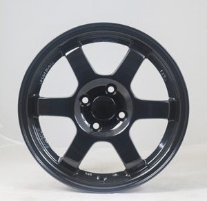 Flrocky Wheel สำหรับปี <span class=keywords><strong>TE37</strong></span>สไตล์13 14 <span class=keywords><strong>15</strong></span> 16 17นิ้ว<span class=keywords><strong>4X100</strong></span> 5X114.3 5X100ล้อรถโดยสาร - Product Image 5