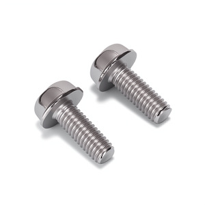 201 Stainless Steel Hex <b>Flange</b> <b>Bolts</b> M4 M5 M6 Fully Threaded With Washers National Standard Grade B Level 4.8 - Product Image 2