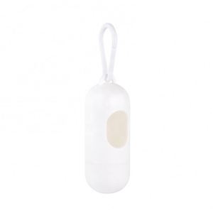 Distributeur portable de sacs à déjections canines grande capacité en ABS, design simple, crochet en silicone lavable, solution réutilisable pour l'hygiène des animaux - Product Image 6