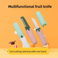 Couteau d'office Portable couteau à fruits multifonctionnel ménage cuisine couteau d'office acier inoxydable