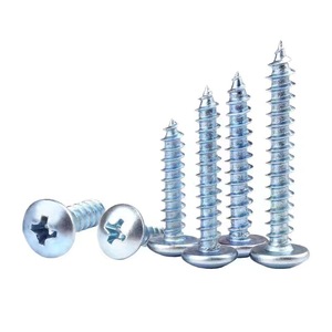 Tapping Screws Metric Phillips Large Flat Head Zinc Plated For Wood Construction Industry Grade A - Product Image 1