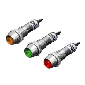 XD8-1 12V/24V/220V 8mm Waterproof LED Indicator Lights Power Signal Lamp Metal Construction