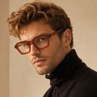 Lunettes d'ordinateur en acétate de haute qualité, modèle 2026 Vogue, best-seller, avec monture rectangulaire et motif personnalisé, unisexe