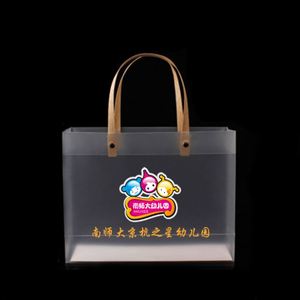 Petit sac de courses en PP couleur unie avec poignée en corde, fermeture épaule, option logo personnalisé, taille personnalisée - Product Image 2