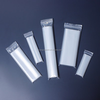 Sacs d'emballage en plastique transparents personnalisés en LDPE, refermables, étanches, résistants aux déchirures, imprimés en héliogravure pour l'électronique et les écouteurs
