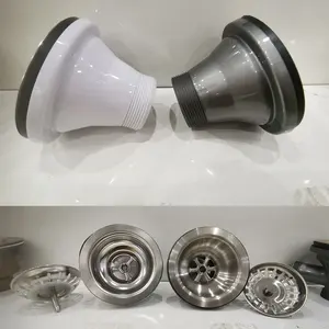OSONOE Modern Silver Stainless Steel Novel Style Drainer Head Kitchen Sink Strainer