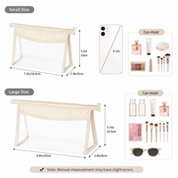 PVC clair sac cosmétique soins de la peau stockage fermeture éclair lavage trousse de maquillage trousse de toilette en plastique voyage toilette pochette à fermeture éclair pochette cosmétique